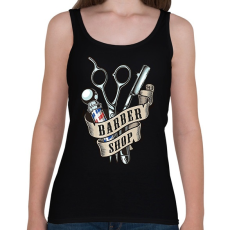 PRINTFASHION Barber - Női atléta - Fekete