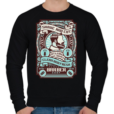 PRINTFASHION Barber shop - Férfi pulóver - Fekete férfi pulóver, kardigán