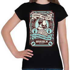 PRINTFASHION Barber shop - Női póló - Fekete