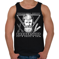 PRINTFASHION Barbershop 4 - Férfi atléta - Fekete atléta, trikó