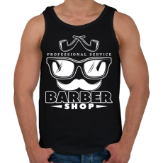PRINTFASHION Barbershop 5 - Férfi atléta - Fekete