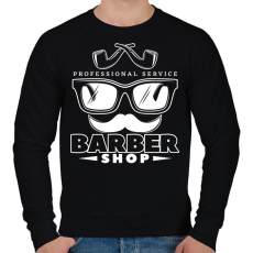PRINTFASHION Barbershop 5 - Férfi pulóver - Fekete