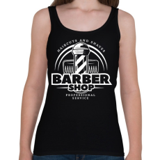 PRINTFASHION Barbershop 6 - Női atléta - Fekete