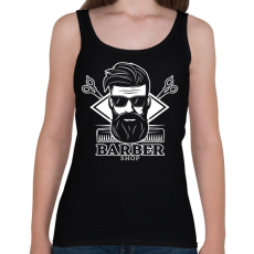 PRINTFASHION Barbershop - Női atléta - Fekete