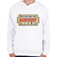 PRINTFASHION barbershoptree - Gyerek kapucnis pulóver - Fehér gyerek pulóver, kardigán
