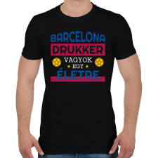 PRINTFASHION Barcelona drukker - Férfi póló - Fekete férfi póló