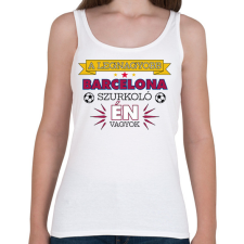 PRINTFASHION Barcelona szurkoló - Női atléta - Fehér női trikó