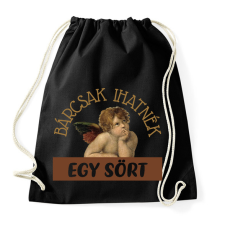 PRINTFASHION Bárcsak ihatnék egy sört - Sportzsák, Tornazsák - Fekete tornazsák