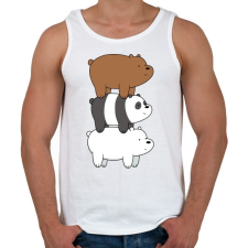 PRINTFASHION barebears - Férfi atléta - Fehér atléta, trikó