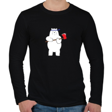 PRINTFASHION barebears_icebear - Férfi hosszú ujjú póló - Fekete