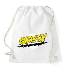 PRINTFASHION Barista logó - Sportzsák, Tornazsák - Fehér tornazsák