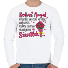PRINTFASHION Bármit is hoz az élet legalább nincs ronda gyereked! - Férfi pulóver - Fehér férfi pulóver, kardigán