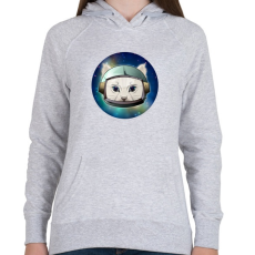 PRINTFASHION Barna űrcica - Női kapucnis pulóver - Sport szürke