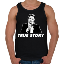 PRINTFASHION Barney S. - True Story - Férfi atléta - Fekete atléta, trikó