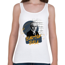 PRINTFASHION Bartók Béla - Női atléta - Fehér női trikó