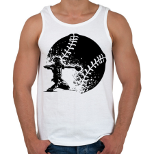 PRINTFASHION Baseball dobás - Férfi atléta - Fehér atléta, trikó