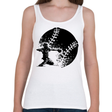 PRINTFASHION Baseball dobás - Női atléta - Fehér női trikó