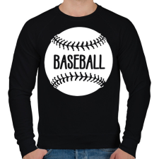 PRINTFASHION Baseball fehér - Férfi pulóver - Fekete férfi pulóver, kardigán