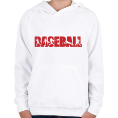 PRINTFASHION Baseball - Gyerek kapucnis pulóver - Fehér