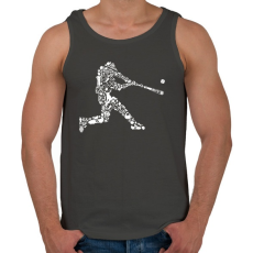 PRINTFASHION Baseball játékos - Férfi atléta - Sötétszürke