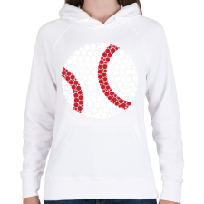 PRINTFASHION Baseball - Női kapucnis pulóver - Fehér női pulóver, kardigán