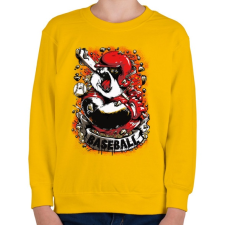 PRINTFASHION Baseball panda - Gyerek pulóver - Sárga gyerek pulóver, kardigán
