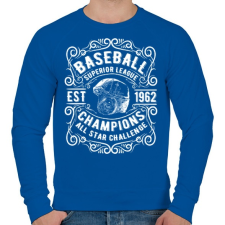 PRINTFASHION Baseball Szuper bajnokság - Férfi pulóver - Királykék férfi pulóver, kardigán