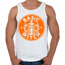 PRINTFASHION Basic Witch - Férfi atléta - Fehér atléta, trikó