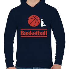 PRINTFASHION Basketball  - Férfi kapucnis pulóver - Sötétkék férfi pulóver, kardigán