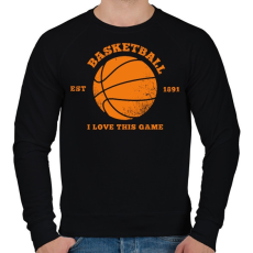 PRINTFASHION BASKETBALL - Férfi pulóver - Fekete