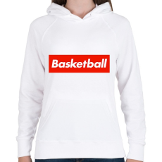 PRINTFASHION Basketball - Női kapucnis pulóver - Fehér