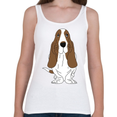 PRINTFASHION Basset hound - Női atléta - Fehér