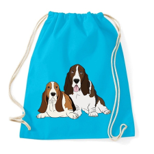 PRINTFASHION Basset hound - Sportzsák, Tornazsák - Surf blue tornazsák