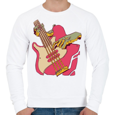 PRINTFASHION Basszusgitár - Férfi pulóver - Fehér