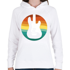 PRINTFASHION Basszusgitár - Női kapucnis pulóver - Fehér