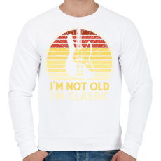 PRINTFASHION Basszusgitáros - Férfi pulóver - Fehér