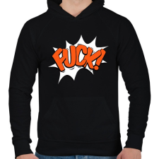 PRINTFASHION Basztikuli - Férfi kapucnis pulóver - Fekete férfi pulóver, kardigán