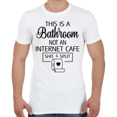 PRINTFASHION Bathroom - Internet Cafe - Férfi póló - Fehér