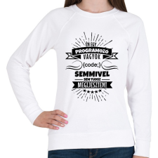 PRINTFASHION Bátor programozó - Női pulóver - Fehér női pulóver, kardigán