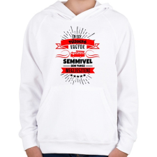 PRINTFASHION Bátor tűzoltó - Gyerek kapucnis pulóver - Fehér gyerek pulóver, kardigán
