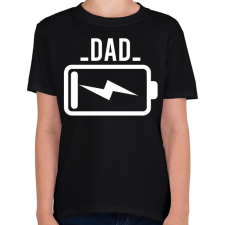 PRINTFASHION Battery - dad - Gyerek póló - Fekete gyerek póló