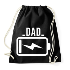 PRINTFASHION Battery - dad - Sportzsák, Tornazsák - Fekete tornazsák