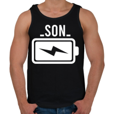 PRINTFASHION Battery - son - Férfi atléta - Fekete atléta, trikó