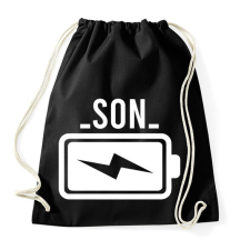 PRINTFASHION Battery - son - Sportzsák, Tornazsák - Fekete tornazsák