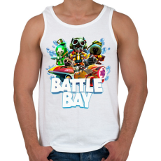 PRINTFASHION Battle Bay - Férfi atléta - Fehér