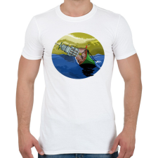 PRINTFASHION Battleship - Férfi póló - Fehér férfi póló