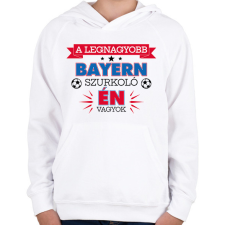 PRINTFASHION Bayern szurkoló - Gyerek kapucnis pulóver - Fehér gyerek pulóver, kardigán