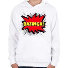 PRINTFASHION BAZINGA - Gyerek kapucnis pulóver - Fehér gyerek pulóver, kardigán