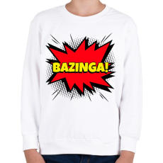 PRINTFASHION BAZINGA - Gyerek pulóver - Fehér