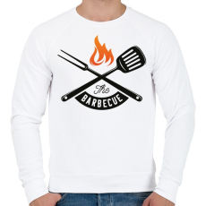 PRINTFASHION BBQ - Férfi pulóver - Fehér